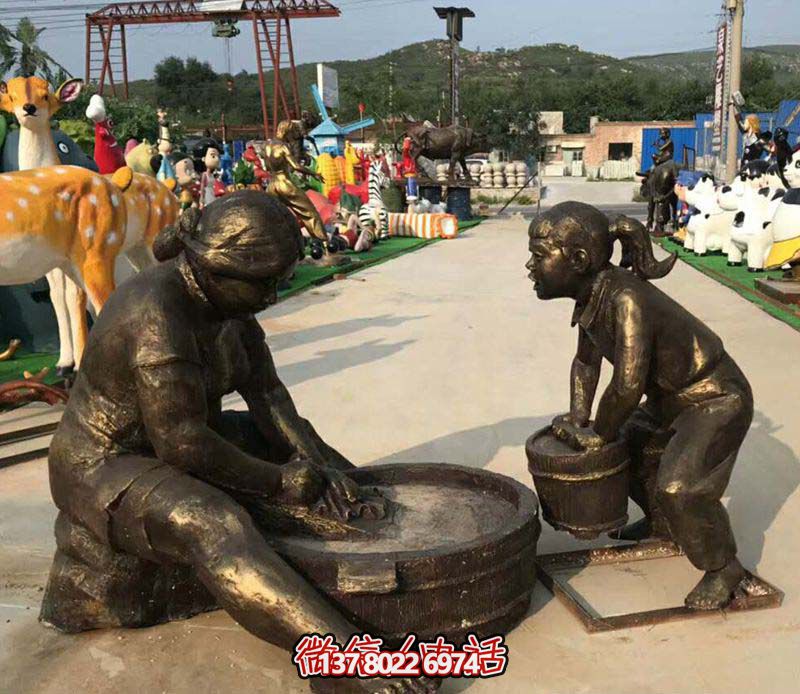 【親情無(wú)價(jià)，母親洗衣服記憶——母親洗衣服銅雕雕塑景區(qū)】