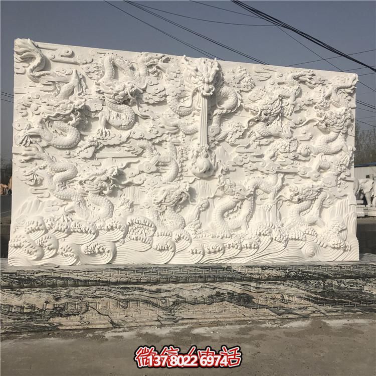 精湛雕刻的室內(nèi)大理石雕塑，為您的庭院增添浮雕照壁