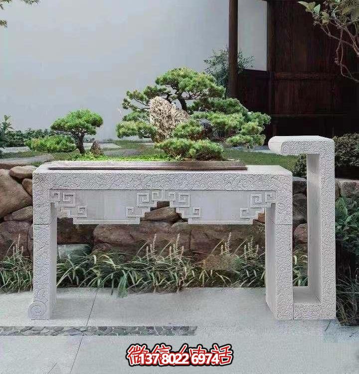 大理石浮雕雕塑花架景觀盆景，精致的別墅室內(nèi)景觀裝飾
