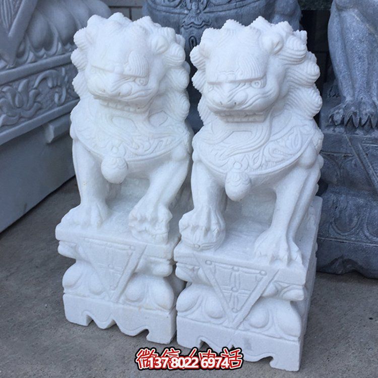 獅子雕塑，戶外園林庭院門口擺放鎮(zhèn)宅獅子