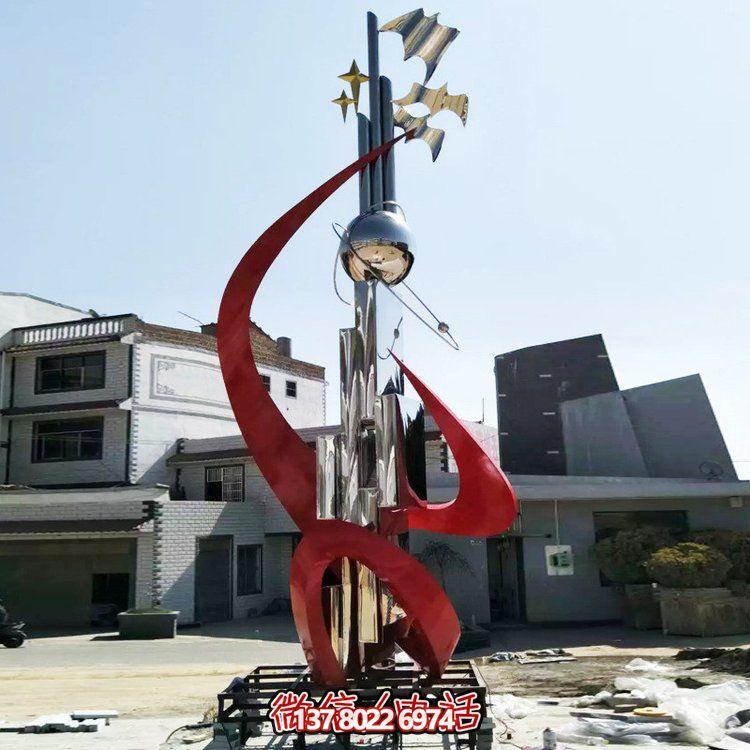 校園不銹鋼創(chuàng)意景觀(guān)標(biāo)志雕塑