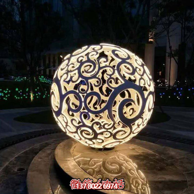 不銹鋼戶(hù)外園林景觀(guān)照明鏤空球